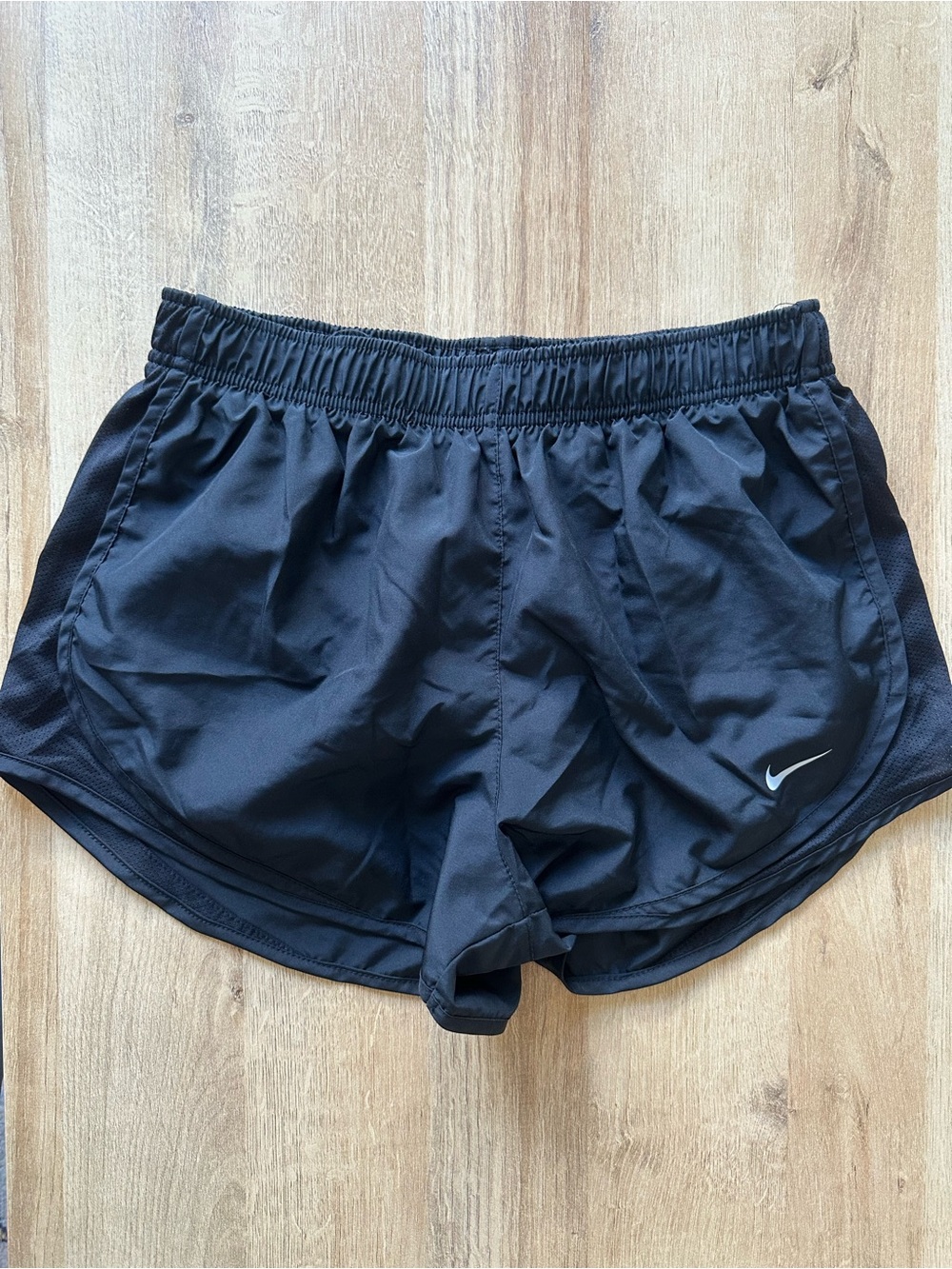 Nike Women's Black Athletic Running Shorts with Reflective Swoosh